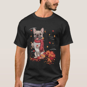 Camiseta Cachorro Bulldog Francês Engraçado Cachecol de Out