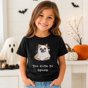 Camiseta Cachorro Bulldog Francês Fofo Fantasma de Hallowee