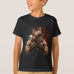 Camiseta Cachorro Bulldog Francês Kickboxing Arte Marcial B