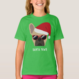 Camiseta Cachorro Bulldogue Francês Fawn Luz de Natal