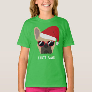 Camiseta Cachorro Bulldogue Francês Fawn Luz de Natal
