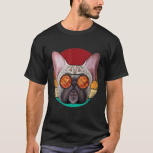 Camiseta Cachorro Bulldogue Francês Pet Puppy Retro Oitenta