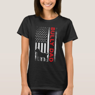 Camiseta Cachorro Bully ou pitbull DAD vintage bandeira ame