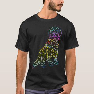 Camiseta Cachorro Cachorrinho Retriever Dourado Psicodélico