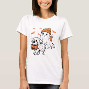 Camiseta Cachorro Cachorro-Arco Cachorro-Fantasma Cachorro-