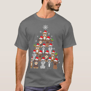 Camiseta Cachorro Cachorro Árvore de Natal Luz Cachorro Pup