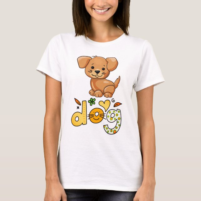 Camiseta Cachorro Cachorro Cachorro Cachorro Cachorro Branc (Frente)