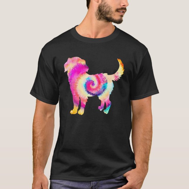 Camiseta Cachorro Cachorro Cachorro Cachorro Mamãe Pai Tie  (Frente)