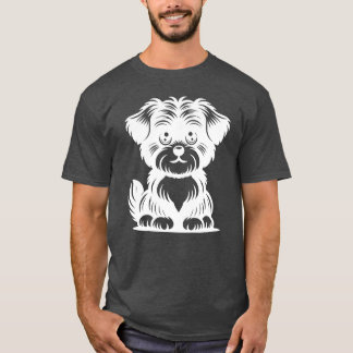 Camiseta Cachorro Cachorro Cachorro Cachorro Retro Retrato 