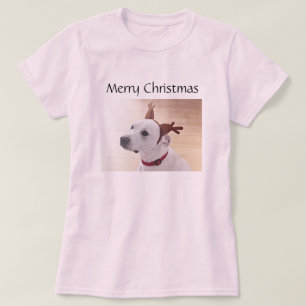 Camiseta Cachorro Cachorro Cachorro Cachorro Rosa de Natal