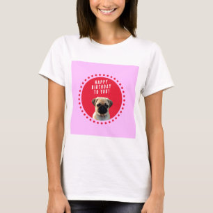 Camiseta Cachorro Cachorro Cachorro Feliz Aniversário Verme