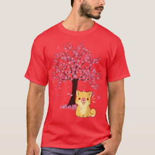 Camiseta Cachorro Cachorro Cachorro Japonês Blossom Sakura