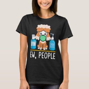 Camiseta Cachorro Cachorro Cachorro Máscara Mão Sanitzer En