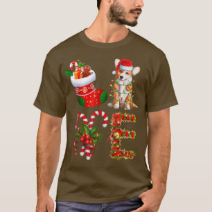 Camiseta Cachorro Cachorro de Natal Ligeiro Engraçado Amant