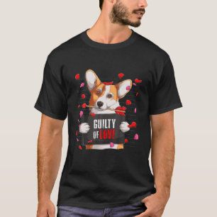 Camiseta Cachorro Cachorro Engraçado Corgi Culpado Do Amor 