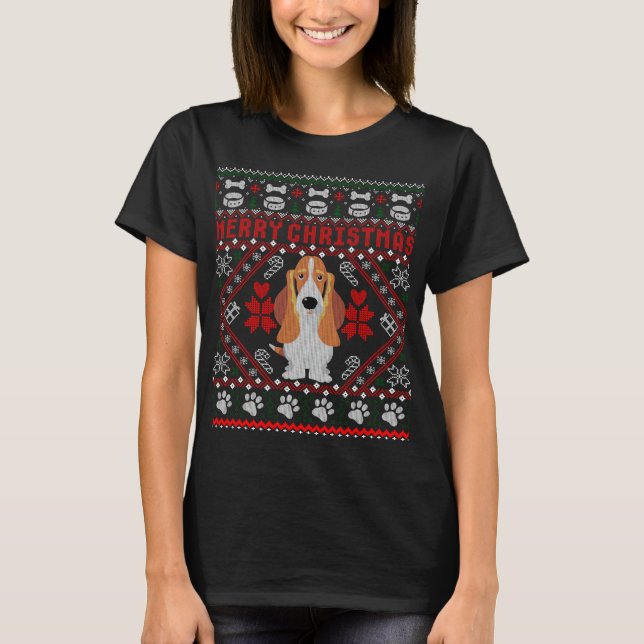 Camiseta Cachorro Cachorro Feliz Natal Feio (Frente)
