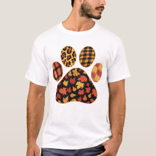 Camiseta Cachorro Cachorro Folha Cachorro Ação de Graças