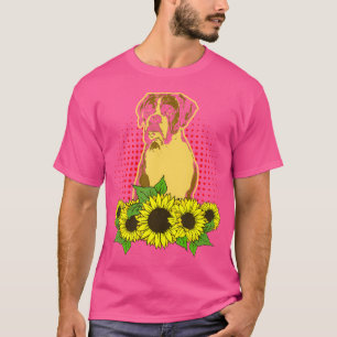 Camiseta Cachorro Cachorro Girassóis Cachorros-do-sol Cacho