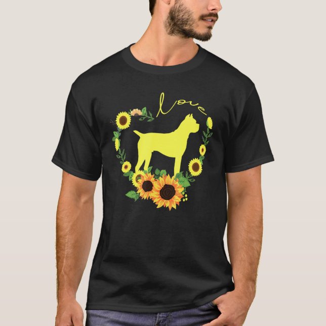 Camiseta Cachorro Cachorro Girassol Ele (Frente)
