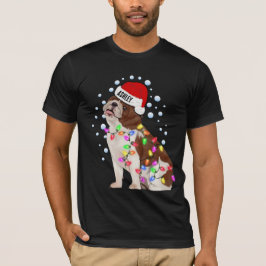 Camiseta Cachorro-Cachorro Leve de Natal