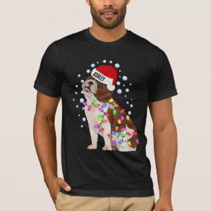 Camiseta Cachorro-Cachorro Leve de Natal