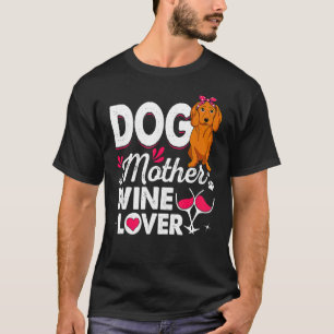 Camiseta Cachorro Cachorro Mãe Vinho Dia de as mães