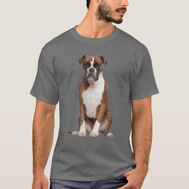 Camiseta Cachorro Cachorro Mamãe Pai Amor É Papoila Homens (Frente)