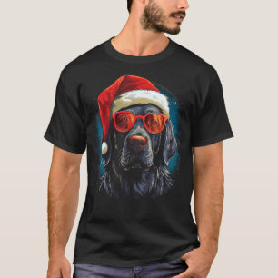 Camiseta Cachorro Cachorro Natal Óculos escuros Xmas Holand