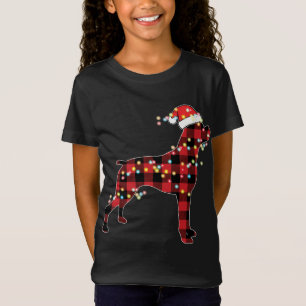 Camiseta Cachorro Cachorro Natal Xadrez Vermelha Buffalo Pa