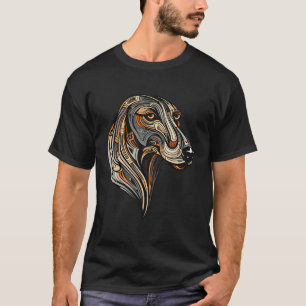 Camiseta Cachorro Cachorro Retrato Colorido Cabeça Animal