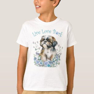 Camiseta Cachorro Cachuta Shih Tzu Floral