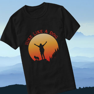 Camiseta Cachorro Caminhando Cachorro Vermelho Laranja