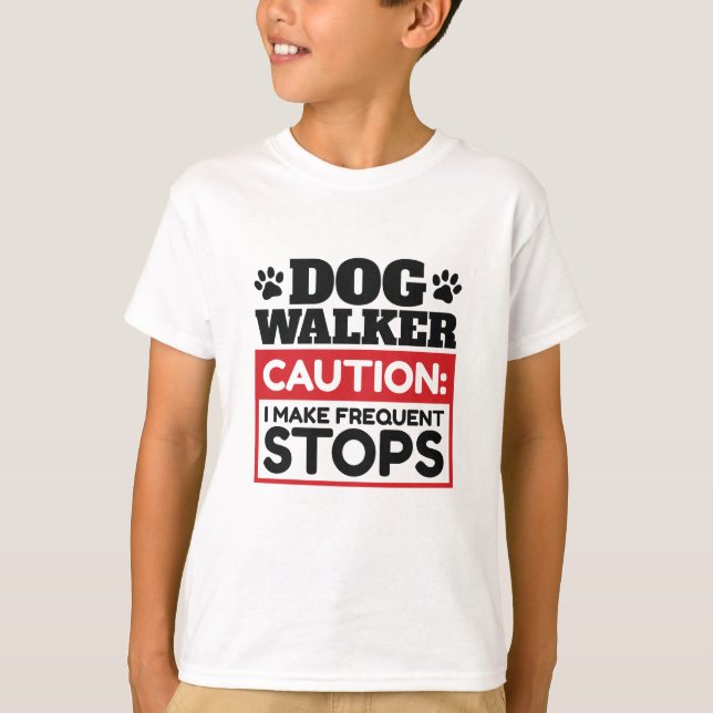 Camiseta Cachorro Caminhante Eu Faço Paragens Frequentes (Frente)