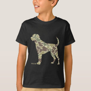 Camiseta Cachorro Camuflagem Camo Cachorro Labrador Caçando