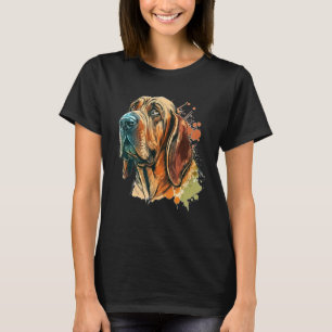 Camiseta Cachorro Cão de Caça Fofinho sobre Bloodhound