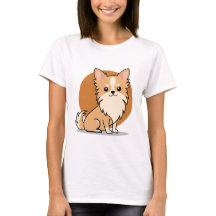 Cachorro Cartoon de Chihuahua Fofo de Cabelo Longo