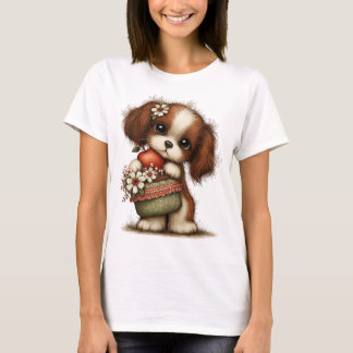 CAMISETA CACHORRO CAVALIER PUPPY FOFO E CAPRICHOSO COM TEMA