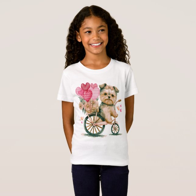 Camiseta Cachorro Cavapoo Corações Cachorros Dia de os namo (Frente Completa)
