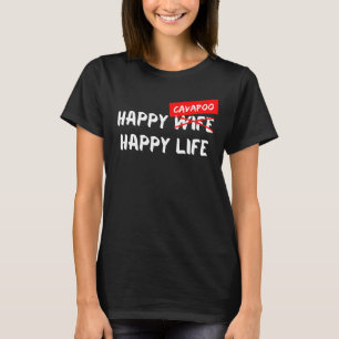 Camiseta Cachorro Cavapoo Criou Uma Vida Feliz Cachorro Ami