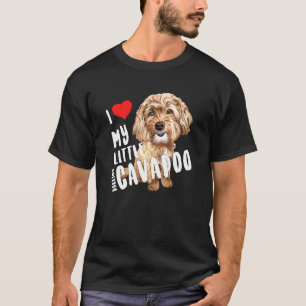 Camiseta Cachorro Cavapoo Eu Amo Meu Pequeno Querido Cavapo