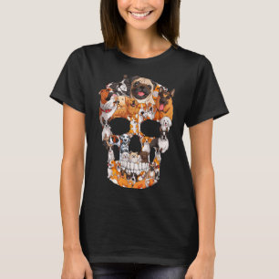 Camiseta Cachorro Caveira Amante de Pata de Cachorro Fantas