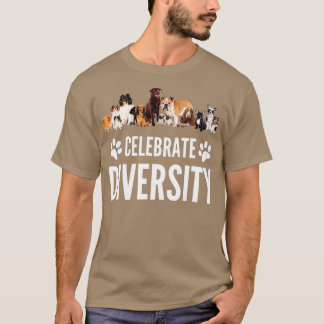 Camiseta Cachorro Celebra Diversidade em Cães Cachorro Engr