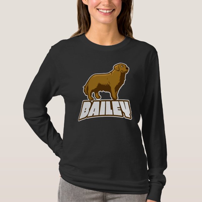 Camiseta Cachorro Chamado Bailey Brown Labrador Pup (Frente)