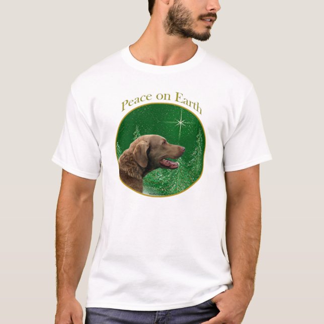 Camiseta Cachorro Chesapeake Bay Retriever Paz (Frente)