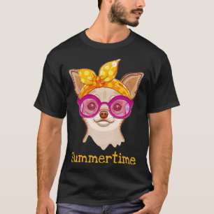 Camiseta Cachorro Chihuahua Em Fashion, Banda De Cabeça E Ó