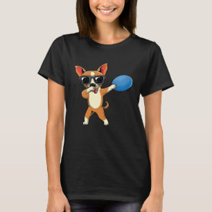 Camiseta Cachorro Chihuahua Fofo Dabbing Disc Golf para Men