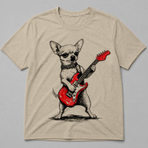 Cachorro Chihuahua Rockstar Tocando Guitarra Elétr