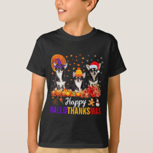 Camiseta Cachorro Chihuahua Uni-S Kids Halloween Dia de Açã