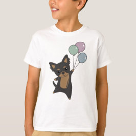 Camiseta Cachorro Chiwawa Voa Com Balões