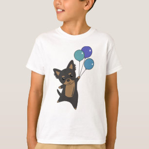 Camiseta Cachorro Chiwawa Voa Com Balões